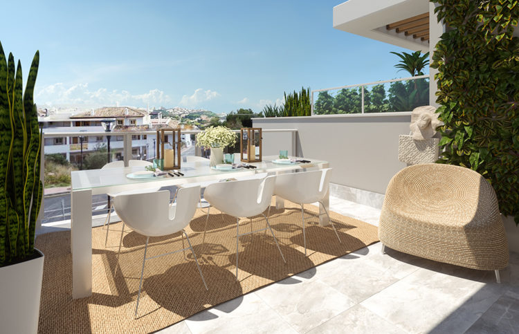 New build apartments for sale in Benalmadena pueblo